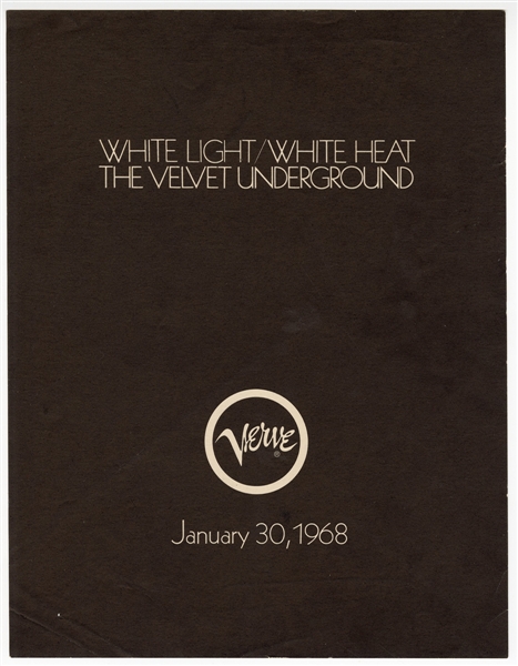 The Velvet Underground Original 1/30/1968 Concert Flyer