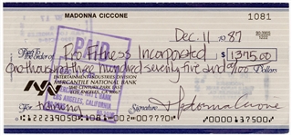 Madonna Handwritten and Signed Check (REAL)
