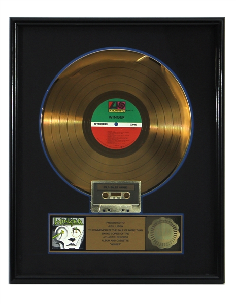 Winger “Winger” Original RIAA Gold Record Award (Judy Libow Collection)