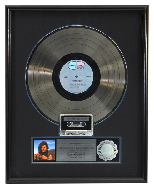 Robert Plant “Now and Zen” Original RIAA Platinum Sales Award (Judy Libow Collection)