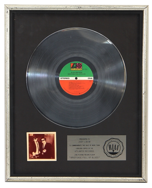 The Blues Brothers “Briefcase Full of Blues” Original RIAA Platinum Record Award (Judy Libow Collection)