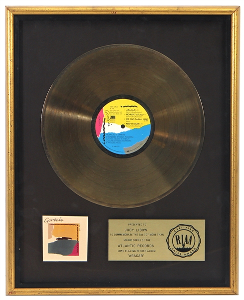 Genesis “ABACAB” Original RIAA Gold Record Award (Judy Libow Collection)