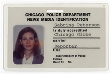 Offered here is Julia Roberts screen used prop police press badge used in the movie “I Love Trouble”. Originally obtained from someone who worked in production on the film. The movie follows Julia...