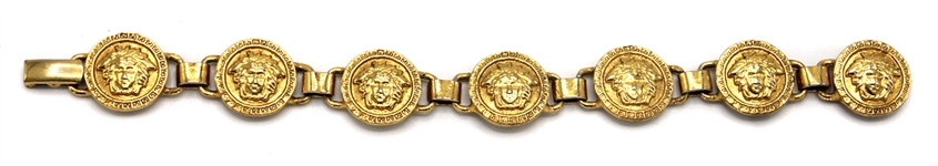 Tupac Shakur Owned & Worn Gold Plated Versace Bracelet