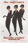 The Supremes At the Lincoln Center 10/15/1965 Original Concert Poster