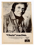 Johnny Cash Signed Oversized Magazine Photograph (JSA)
