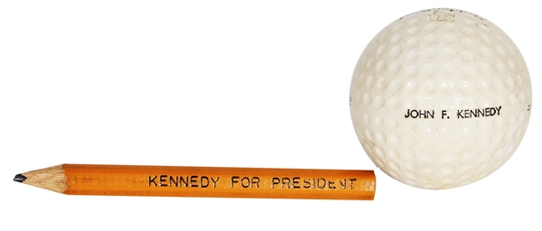 John F. Kennedy Original Golf Pencil & Golf Ball (Lori Ferber)