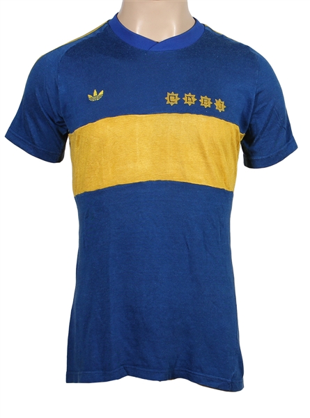 Diego Maradona Historic Multiple Match Worn Boca Juniors Jersey 10/11/1981 Over 2 Goals Scored (MEARS)