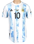 Lionel Messi Historic Match Issued Copa America Final Argentina Vs. Brazil 7/10/2021 Jersey (AFA Employee)