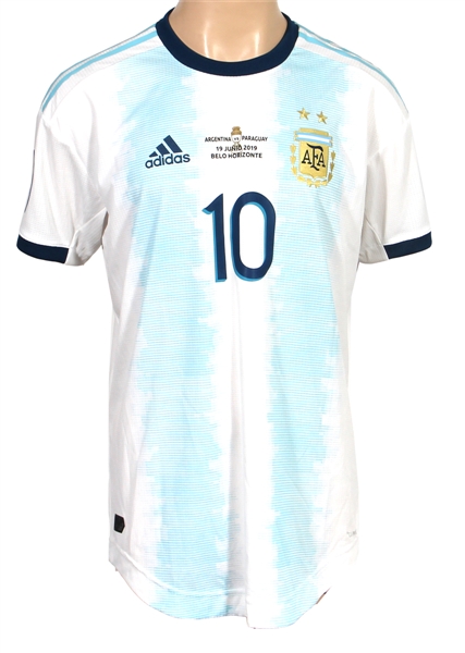 Lionel Messi Match Issued Copa America Argentina vs Paraguay 6/19/2019 Jersey
