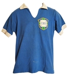 Pele 1959 Match Worn Brazil National Team Blue Away Model Jersey (Ex-Teammate LOA)