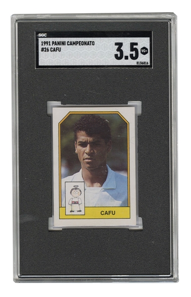1991 Panini Abril Campeonato Brasileiro #26 Cafu Rookie Card SGC 3.5