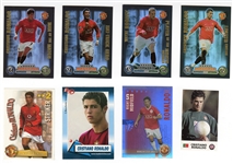 Lot of 7 Cristiano Ronaldo Topps Soccer Cards Including 2003 Magic Box Int Cristiano Ronaldo Shoot Out Rookie Card