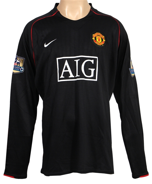 Cristiano Ronaldo Match Worn 2007-2008 Manchester United Black AIG Jersey