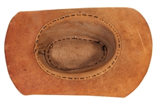 Bob Dylan Owned and Worn Custom Leather Tooled Cowboy Hat