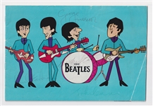 The Beatles Signed Cartoon Cover U.K. Tour Program December 3-12th, 1965 (REAL)