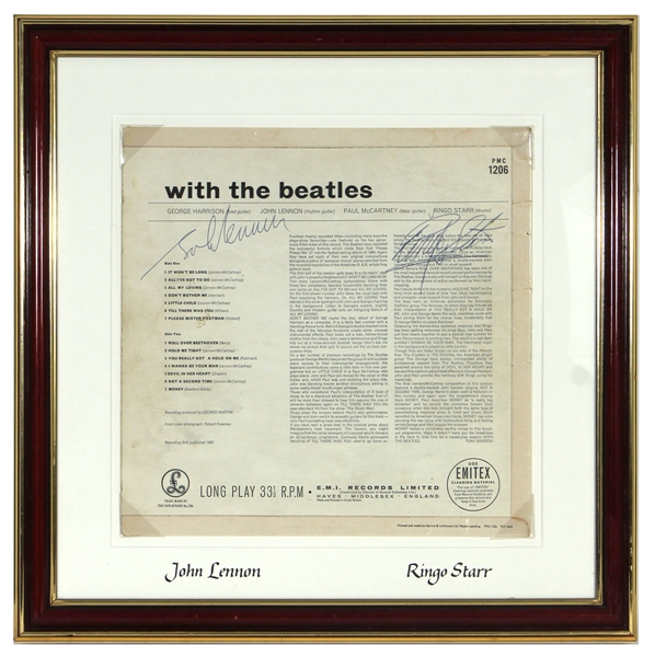 John Lennon & Ringo Starr 1963 Signed "With the Beatles" Album (Caiazzo)