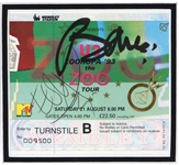 Bono and The Edge Signed 1993 U2 Concert Ticket