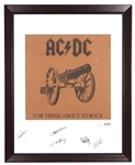 AC/DC Band Signed "For Those About to Rock" 22 x 28 Lithograph (JSA)