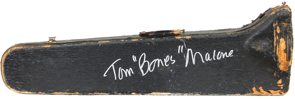Tom "Bones" Malone Signed Trombone Case from Late Night With David Letterman