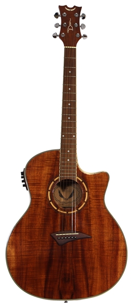 Poison Brett Michaels Tonight Show Played & Signed KOA Exotica Acoustic Guitar Photo ID