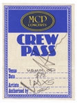 INXS Michael Hutchence Signed Crew Pass (REAL)