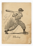 Mickey Mantle Rookie Signed & Inscribed 1952 Banquet Program