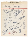 Yankees Circa 1977 Signed Luncheon Program Circa Mantle, Maris, Jackson and More