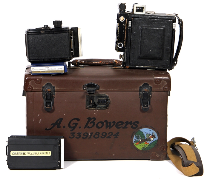 Historic Camera Used to Photograph 1945 Japanese Surrender USS Missouri and Photograph Collection
