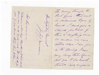 Actor Joseph Jefferson Handwritten Signed Letter (ALS) 1894 – JSA