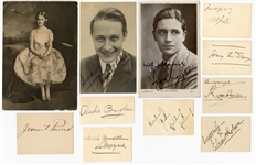 A Large Vintage Actor and Actress Signature Collection