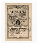 1927 Signed B.F. Keith’s Theatre Program Washington D.C. (The Vaudeville Bill