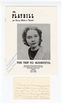 Lillian Gish Signed Notecard and Program (2)