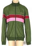 Justin Timberlake Owned & Worn William Rast Green jacket With Pink and Red Stripes