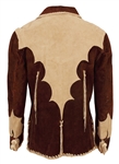 Elvis Presley Owned & Worn Suzy Cream Cheese Two-Tone Brown Suede Fringed Jacket