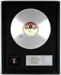 "KISS - Gene Simmons" Original RIAA Platinum Album Award Presented to and Signed by KISS Costumer Maria Contessa