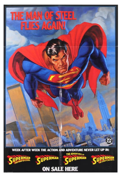 "Superman" Rare Original Movie Serials One-Sheet Poster