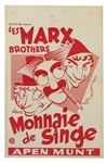 Marx Brothers Extremely Rare 1931 French "Monkey Business" Movie Poster(Monnaie de Singe)