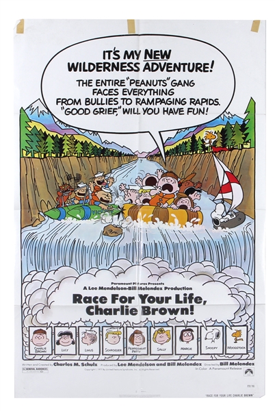 "Race for Your Life, Charlie Brown" Original One-Sheet Movie Poster