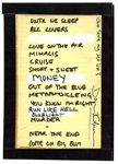 Pink Floyd David Gilmour "About Face" Tour Handwritten, Signed and Annotated Set List 1984 (Floyd Authentic)
