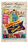 Elvis Presley Original "Girls! Girls! Girls!" Movie Theater Poster