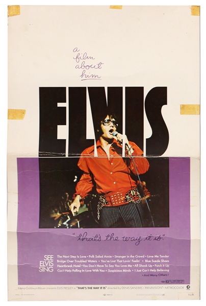 Elvis Presley Original "Thats The Way It Is" Movie  Poster