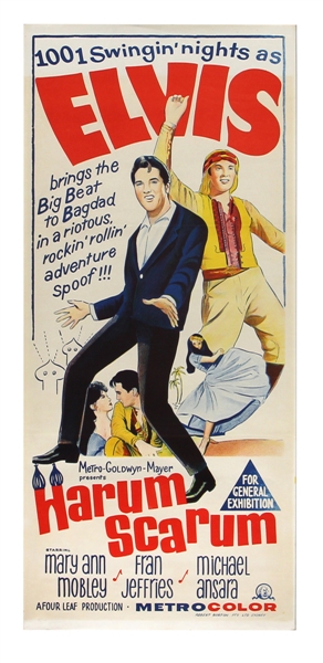 Elvis Presley Original "Harum Scarum" Movie Poster