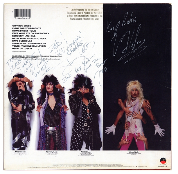 Motley Crue Signed "Theatre of Pain" Album (JSA & REAL)