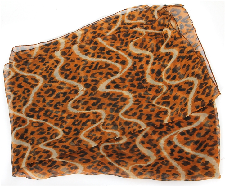 Rolling Stones Keith Richards "Bridges to Babylon" Stage Worn Animal Print Scarf