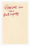Bob Marley Signed and Inscribed Autograph Book Page (REAL)