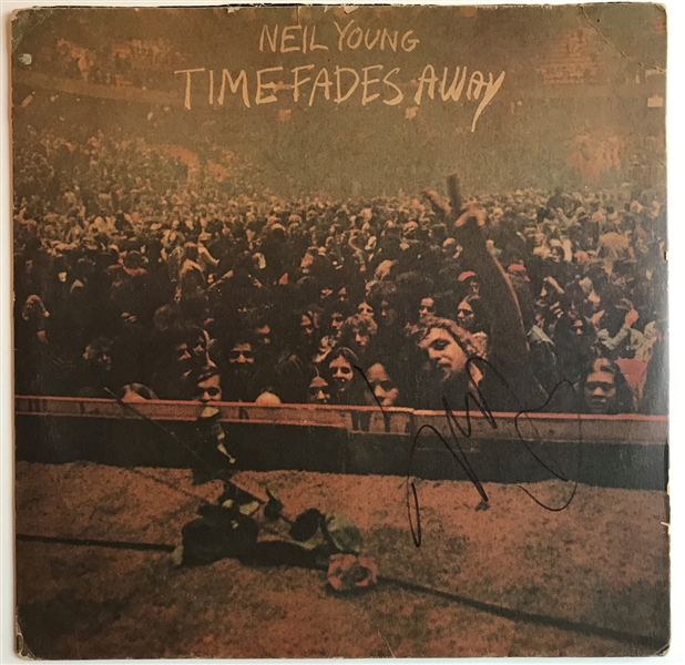 Neil Young Signed "Time Fades Away" Album (REAL)