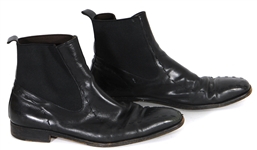 James Brown Owned & Stage Worn Black Leather Boots