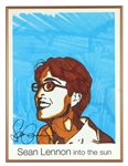 Sean Lennon Signed "Into The Sun" Promotional Album Cover Print with Julian Lennon Autograph