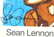 Sean Lennon Signed Into The Sun Promotional Album Cover Print with Julian Lennon Autograph